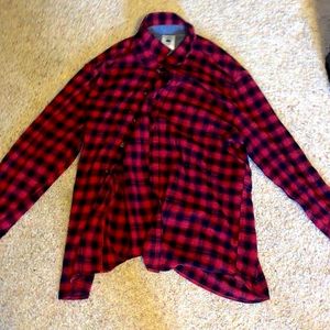 Collared flannel shirt copper brand